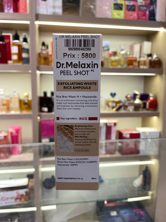 Dr.Melaxin Peel Shot Exfoliating White Rice Ampoule - Mirage Cosmétique Oran