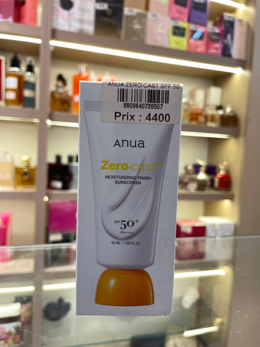 Anua Zero-Cast Moisturizing Finish Sunscreen SPF50+ - Mirage Cosmétique Oran