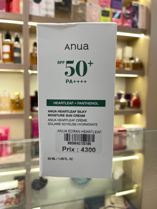 Anua Heartleaf Silky Moisture Sun Cream SPF50+ - Mirage Cosmétique Oran