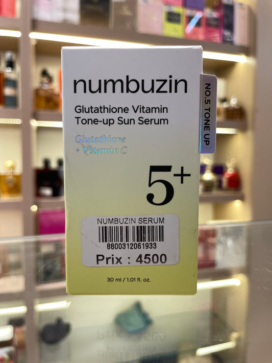 Numbuzin No.5+ Glutathione Vitamin Tone-up Sun Serum SPF50+ - Mirage Cosmétique Oran